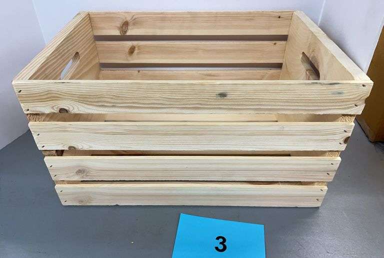 WOOD STORAGE CRATE