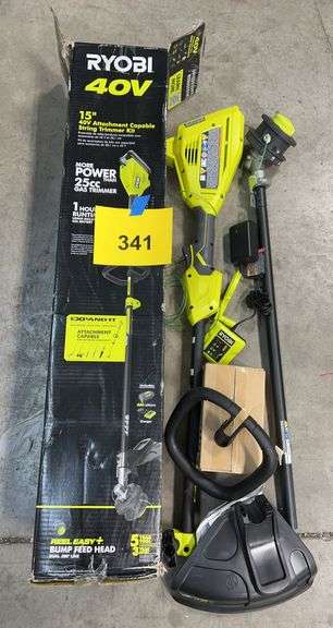 RYOBI 15" 40V STRING TRIMMER KIT W/ BOX
