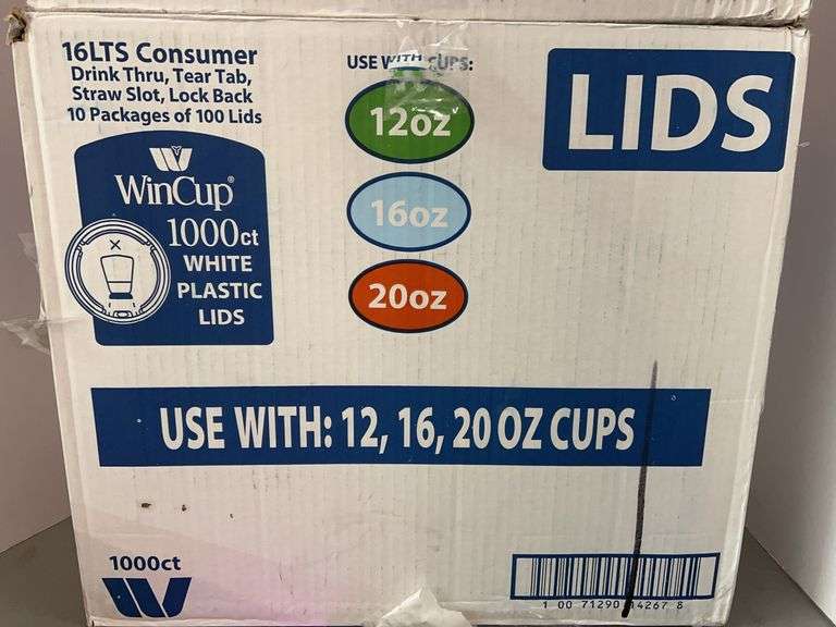 (2) BOXES OF PLASTIC LIDS