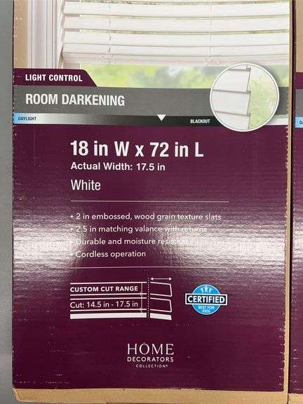 (2) 2" FAUX WOOD BLINDS IN BOXES