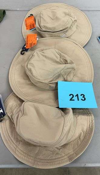(3) MISSION COOLING HATS - BEIGE