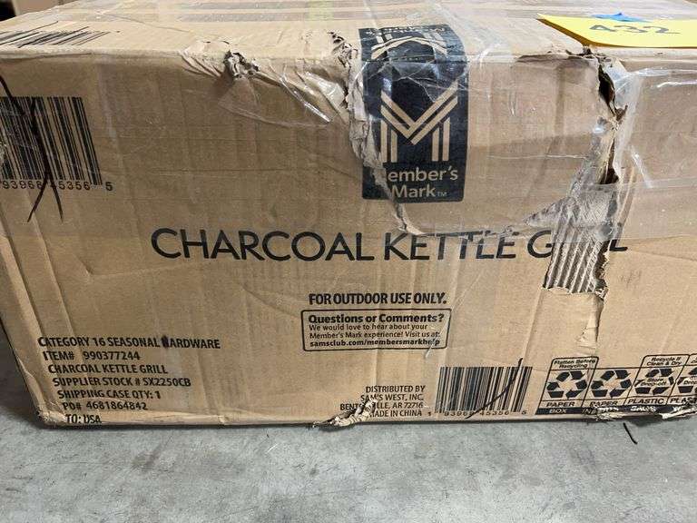AS IS - CHARCOAL KETTLE GRILL IN BOX