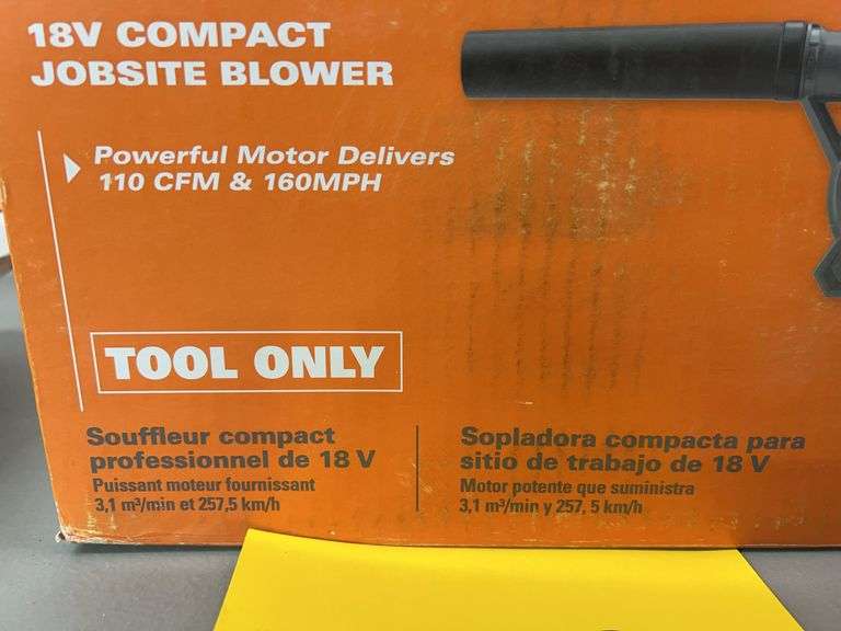 RIDGID 18V COMPACT JOBSITE BLOWER IN BOX (TOOL ONLY)