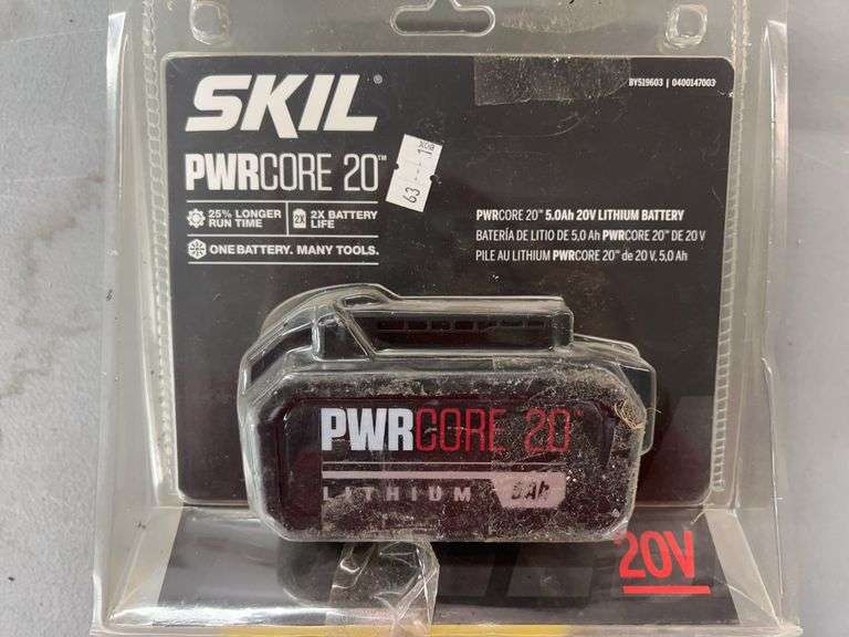 (2) SKIL PWRCORE 20V LITHIUM BATTERIES