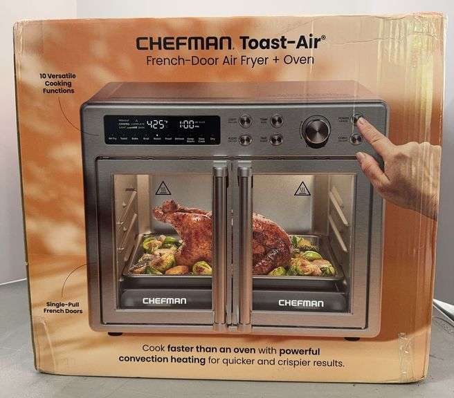 CHEFMAN TOAST-AIR FRENCH DOOR AIR FRYER IN BOX