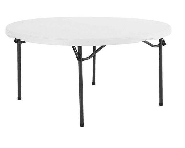 LIFETIME 60" ROUND FOLDING TABLE IN BOX - WHITE