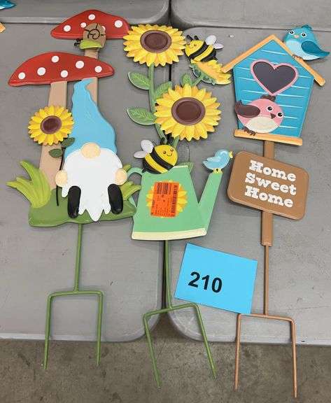 (3) METAL YARD STAKE SIGNS