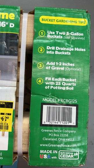 NEW CEDAR ELEVATED BUCKET GARDEN FRAME IN BOX