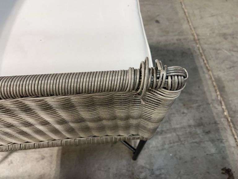 AS IS - 3PC ALL WEATHER PATIO SET - GREY & WHITE