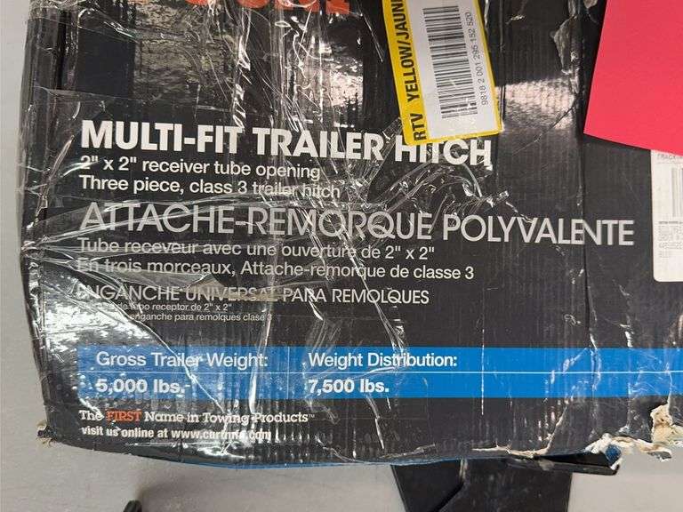 CURT MULTI-FIT TRAILER HITCH W/ BOX