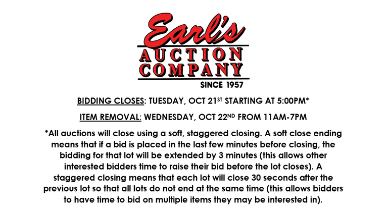 ENDS TUESDAY! ONLINE AUCTION 10/18-10/21 (PURPLE)