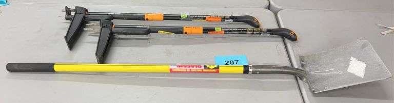 3PC TOOL LOT - SHOVEL & STAND UP WEEDERS