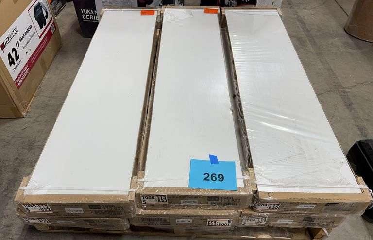 (6) 12"x 40" SHELVES - WHITE