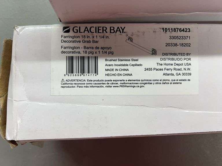 (2) GLACIER BAY GRAB BARS IN BOXES