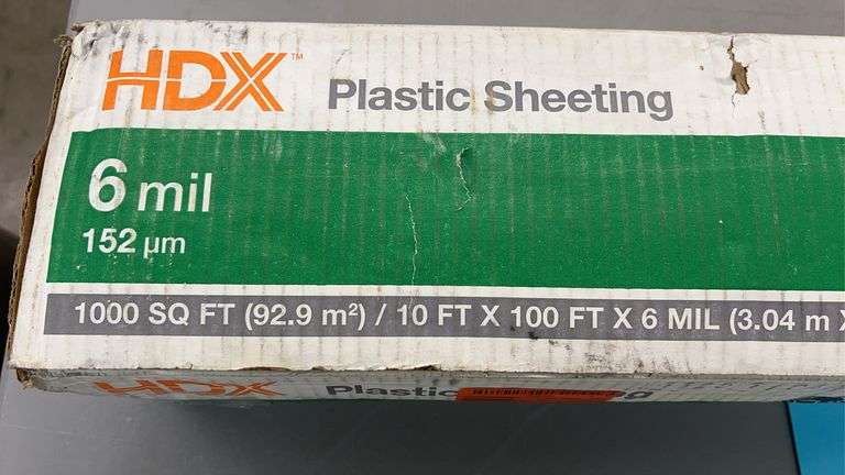 ROLL OF HDX PLASTIC SHEETING IN BOX - BLACK