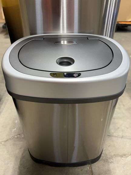 NINESTARS 2PC STAINLESS AUTOMATIC TRASHCAN SET
