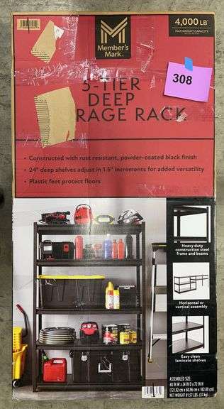 31 Inch Deep Storage Rack (1) 5 TIER DEEP STORAGE RACK IN BOX - Earl's Auction Company