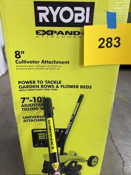 RYOBI 8" CULTIVATOR ATTACHMENT W/ BOX