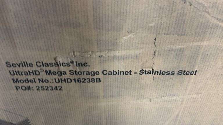 SEVILLE CLASSICS MEGA STORAGE CABINET IN BOX - STAINLESS STEEL