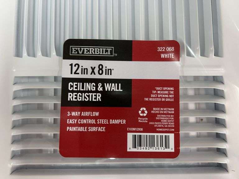 (10) EVERBILT CEILING & WALL REGISTERS
