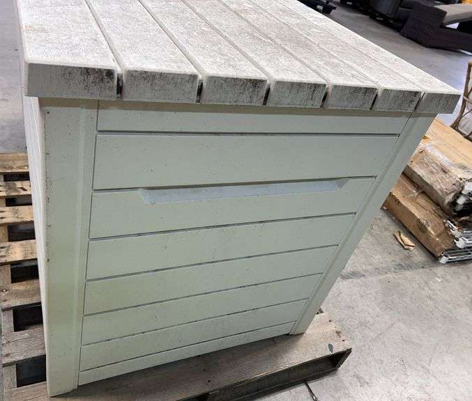 AS IS - KETER DECK BOX - WHITE