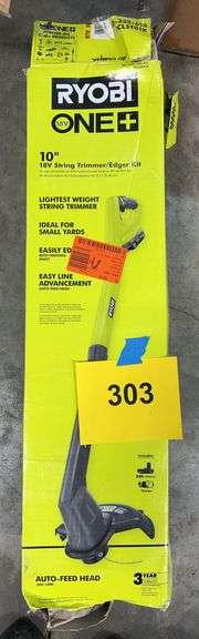 RYOBI 10" 18V STRING TRIMMER/ EDGER KIT IN BOX