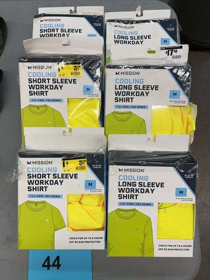 (6) MISSION COOLING SHORT SLEEVE SHIRTS - SIZE M