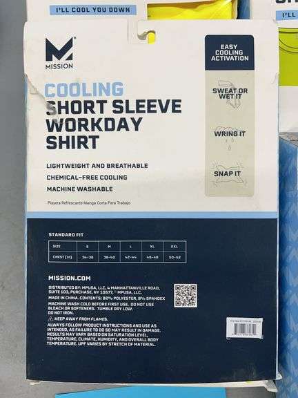 (6) MISSION COOLING SHORT SLEEVE SHIRTS - SIZE M
