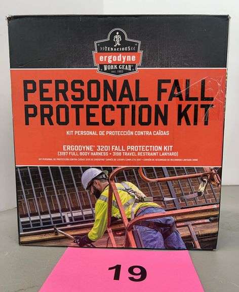 ERGODYNE PERSONAL FALL PROTECTION KIT IN BOX - Earl's Auction Company