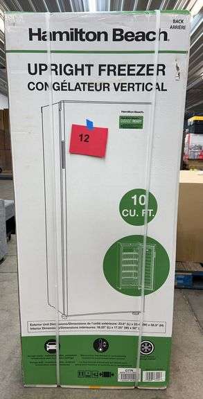 HAMILTON BEACH 10.0CU FT UPRIGHT FREEZER IN BOX