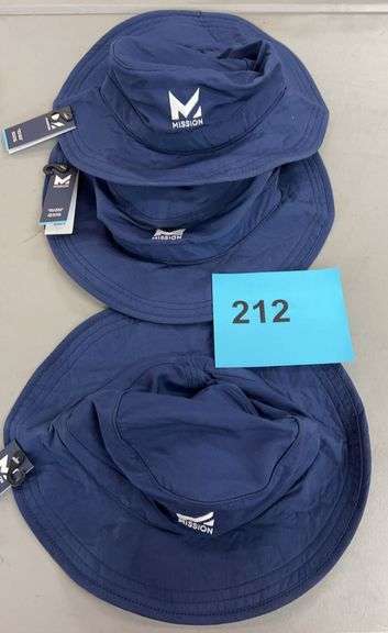 (3) MISSION COOLING HATS - BLUE