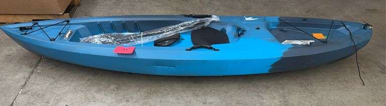 AS IS - LIFETIME KENAI 103 SIT ON TOP KAYAK W/ PADDLES - BLUE