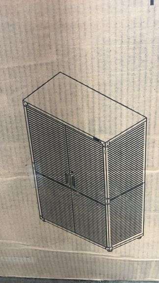 SEVILLE CLASSICS MEGA STORAGE CABINET IN BOX - STAINLESS STEEL