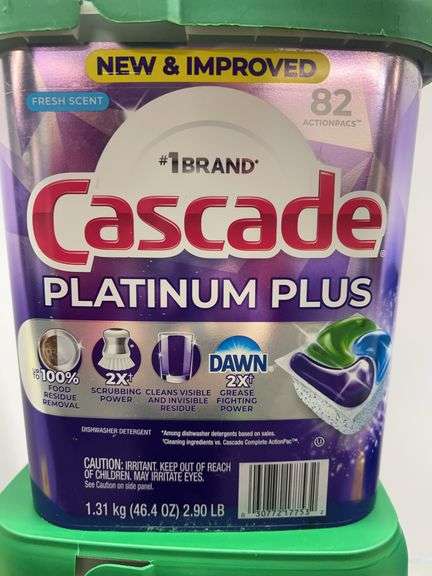 (2) PACKS OF CASCADE DISH DETERGENT PACS