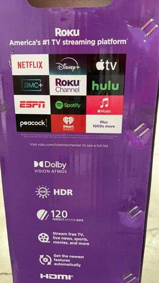 PHILIPS 75" QLED ROKU TV IN BOX
