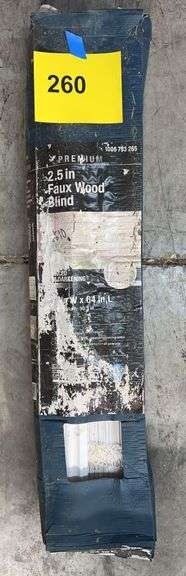 AS IS - 2.5" FAUX WOOD BLIND IN BOX