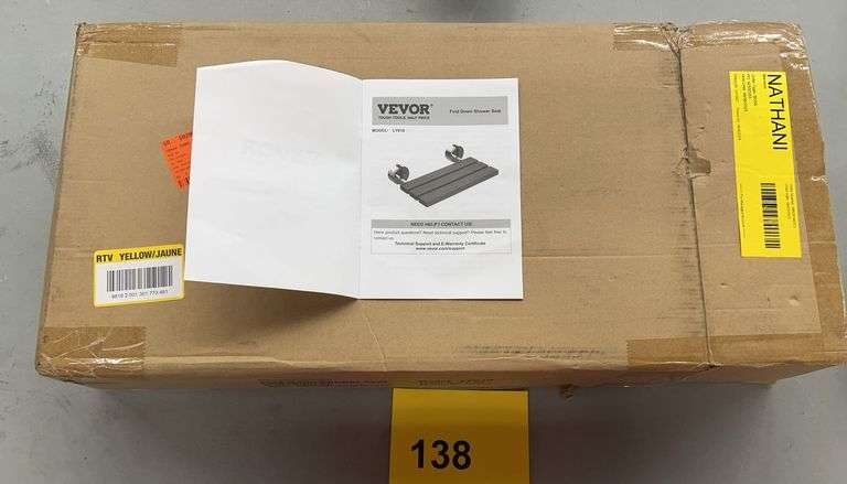 VEVOR FOLD DOWN SHOWER SEAT IN BOX