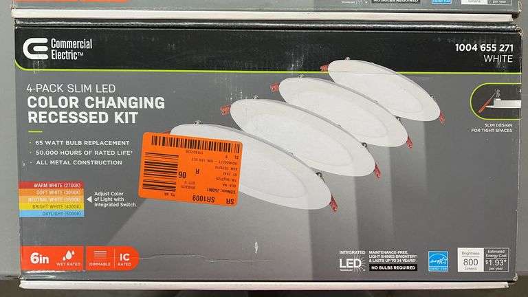 (3) 4PC SLIM LED COLOR CHANGING RECESSED KITS IN BOXES
