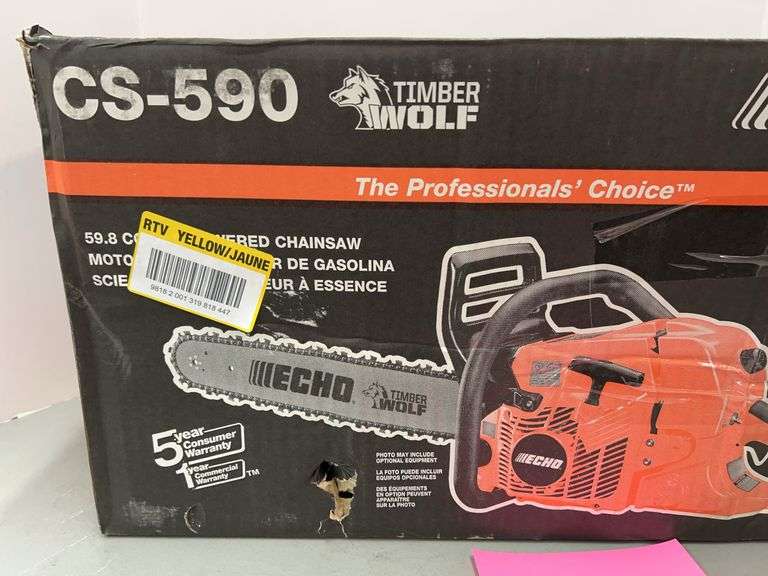 ECHO 59.8CC GAS CHAINSAW IN BOX