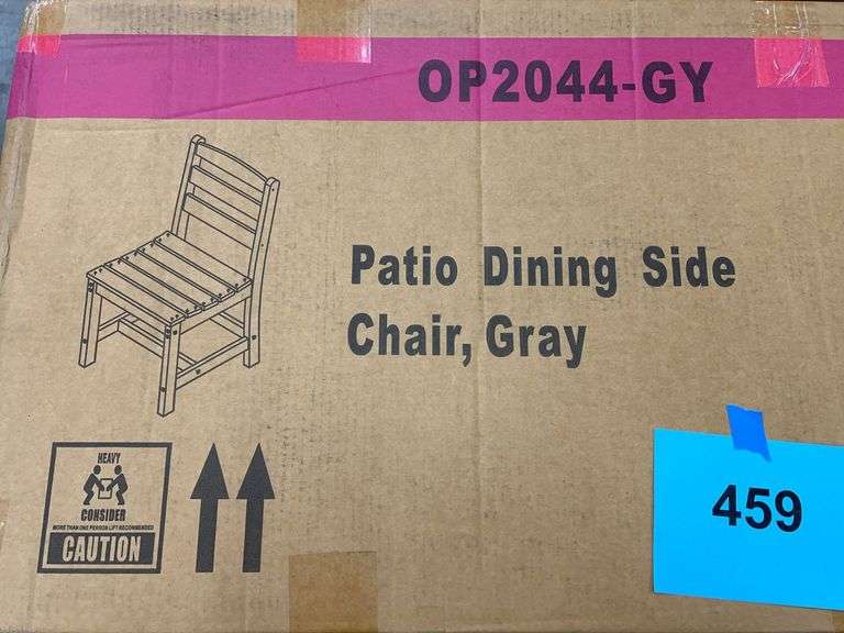 5PC SQUARE PATIO DINING SET IN BOXES - GREY