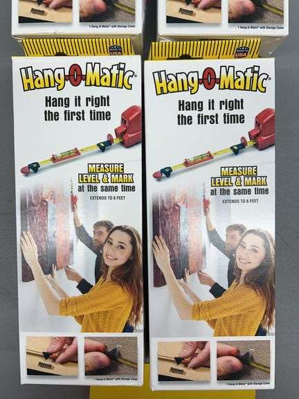 (4) HANG O MATIC TAPE MEASURES IN BOXES
