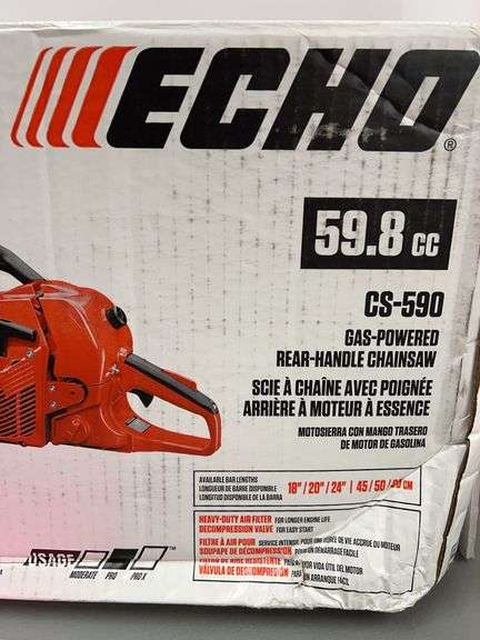 ECHO 59.8CC GAS CHAINSAW IN BOX