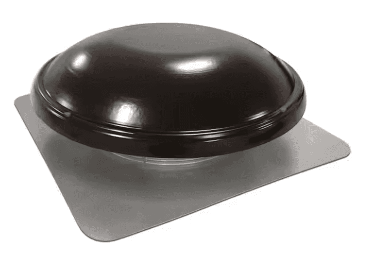 144SQ IN NFA GALVANIZED STEEL STATIC DOME ROOF VENT IN BOX - BLACK