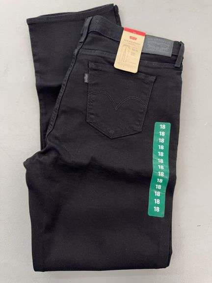 WOMENS LEVIS 314 SHAPING JEANS SIZE 18 - BLACK