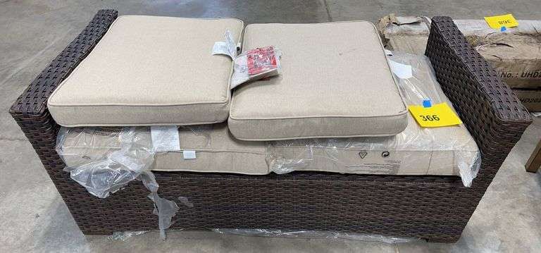 ALL WEATHER PATIO LOVESEAT - BROWN