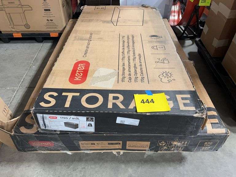 AS IS - (2) KETER DECK BOXES IN BOXES