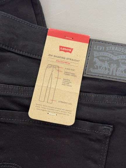 WOMENS LEVIS 314 SHAPING JEANS SIZE 18 - BLACK