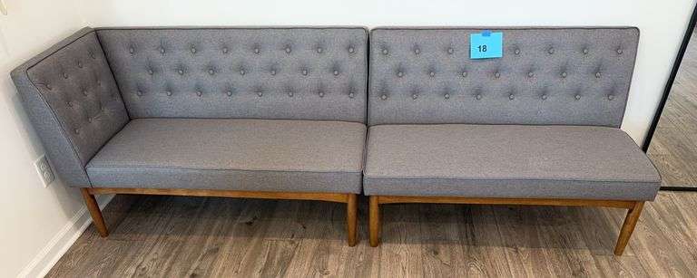 BUTTON TUFTED 2PC CORNER BENCH