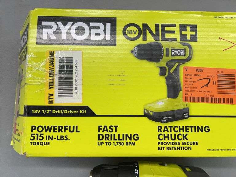 RYOBI 18V 1/2" DRILL/ DRIVER W/ BOX (TOOL ONLY)