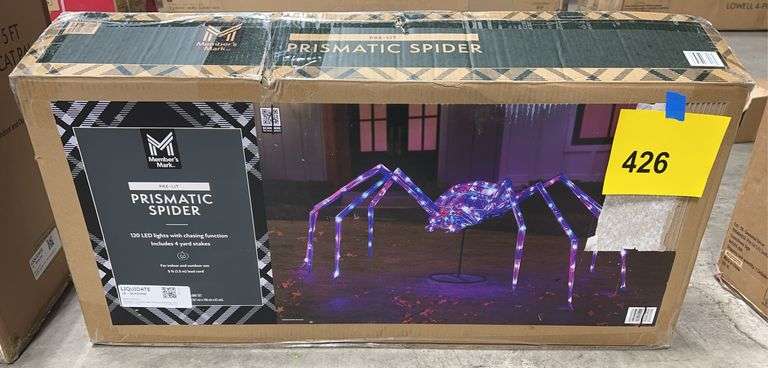 PRE LIT PRISMATIC SPIDER IN BOX